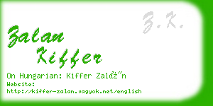 zalan kiffer business card